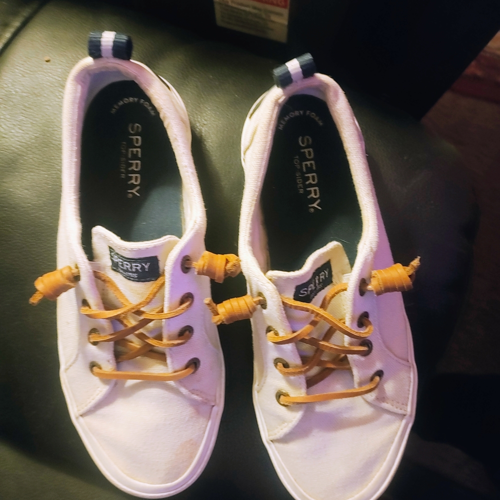 Sperry Woman's Off White Canvas Shoes
